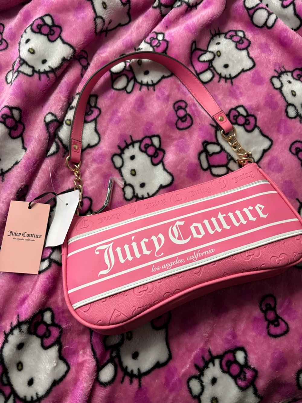 Juicy Couture fashionista shoulder bag in pink lemonade